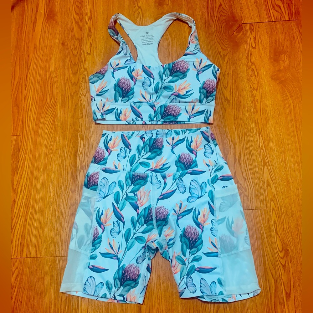 Love fitness apparel island dreams matching set M/S